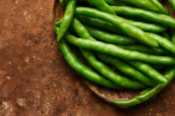 green beans, a healthy vegetable food, freshly harvested, farm produce