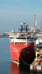 Rotterdam, Netherlands - 10 04 2022: Offshore support vessel alongside in the European port © I am from Mykolayiv