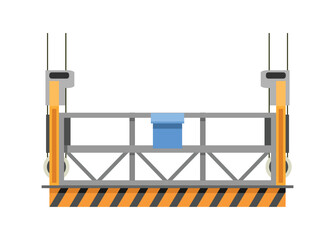 Gondola cradle. Suspended platform. Simple flat illustration.
