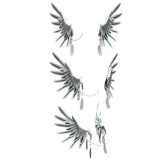 Feathered headdress for women, 3D Illustration, 3D Rendering