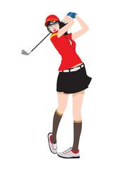 Female golfer