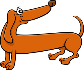 cartoon purebred dachshund dog comic animal character