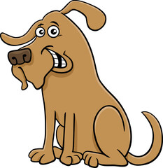 cartoon smiling dog comic animal character