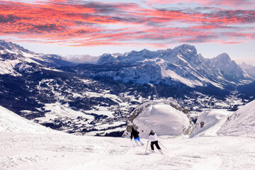 Skigebiet, Fieberbrunn, Österreich 