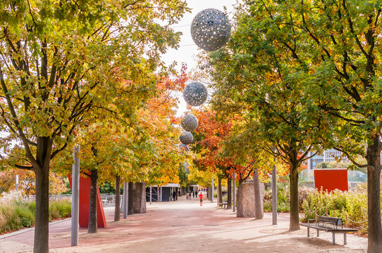 Autumn in London Olympic Park, Stratford, London,
United Kingdom, October 16, 2022
