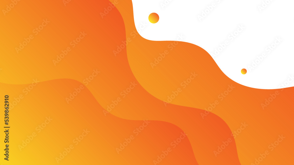 Canvas Prints modern abstract background with fluid liquid waves vibrant yellow orange gradient color