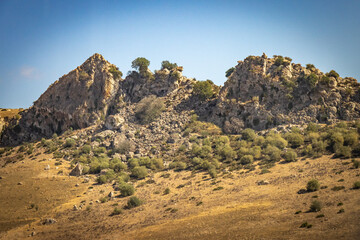 landscape in rif mountains, morocco, north africa