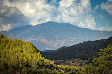 landscape in rif mountains, morocco, north africa
