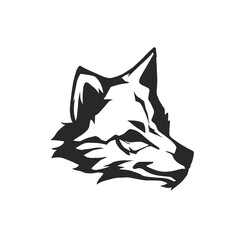 wolf head vector logo wild