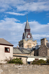 13 October 2022. Nairn, Highlands and Islands, Scotland. This is Nairn Town Clock .