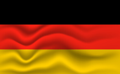 Germany flag waving, closeup background. illustration