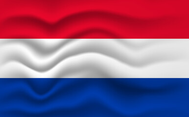 Fototapeta premium Netherlands flag waving, closeup background. illustration