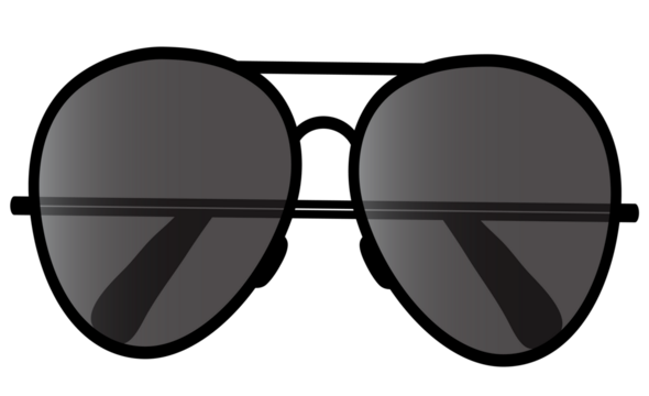 Sunglasses png illustration, icon, sign, symbol, infographic, pictograph, logo or sticker. Black silhouette pictogram. Summer shades. 