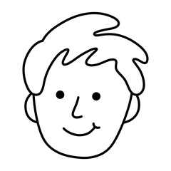 Obraz na płótnie Canvas face man cartoon character avatar icon