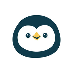 Vector illustration of a cute muzzle of a penguin