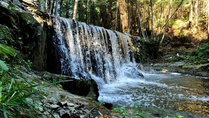 Waterfall in the park of the Estanislau fountain