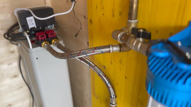 Water softener purifier home plant with pipelines and filter