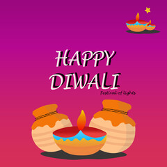 happy diwali with term festival of light among indian