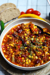 Chile con carne. Traditional Mexican dish.