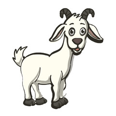 cartoon sheep and goat