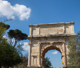 Fototapeta na wymiar arch of constantine in rome, italy