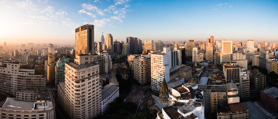 Panoramic View of Sao Paulo City Downtown