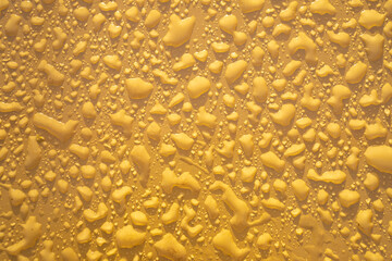 water drops texture on a yellow background big