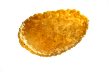 Macro texture of toasted corn flakes 