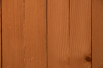 Closeup of wooden slat rustic background stained in a golden oak color