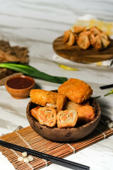 delicious rissoles food with a good mozzarella taste