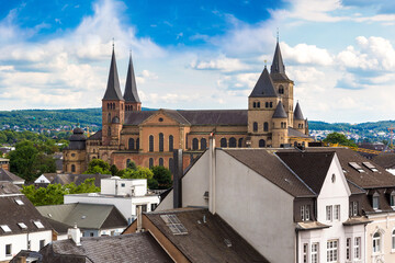 Fototapeta na wymiar Panoramic aerial view of Trier