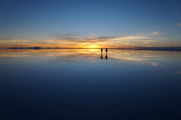 sunset on the salt