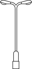Lamppost line icon, vector outline logo isolated on white background.eps
