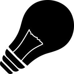 Light bulb icon. Black and white. Vector illustration.eps