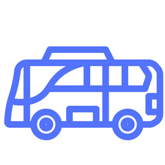 bus transport travel automobile line icon