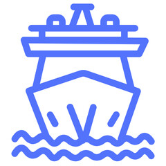 vehicles cruise ship boat travel transport line icon