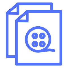 web series line icon