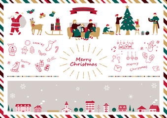 クリスマスを楽しむ人達