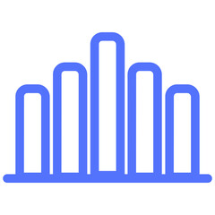 Obraz premium analysis data histogram statistics line icon