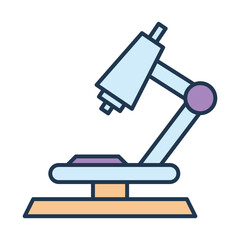 Microscope Simple Flat Illustration