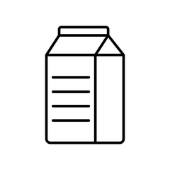 milk outline vector icon. Linear style sign for food mobile concept and web design. Logo milk illustration. Single high quality symbol.