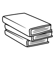 Gestapelte Bücher Comic Design 
