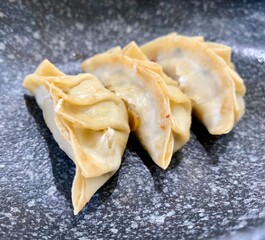 Delicious traditional gyozas food