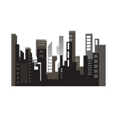 Obraz premium City skyline silhouette. vector illustration design
