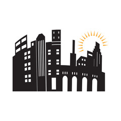 City skyline silhouette. vector illustration design