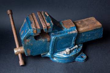 Close-up of Heavy Duty Bench Vise.