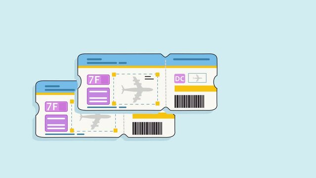 Two plane tickets ready to fly