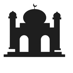 silhouette of a mosque