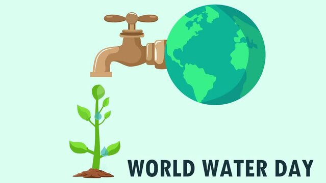 World water day, tap water from the earth