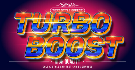 Editable text style effect - Turbo Boost text style theme.